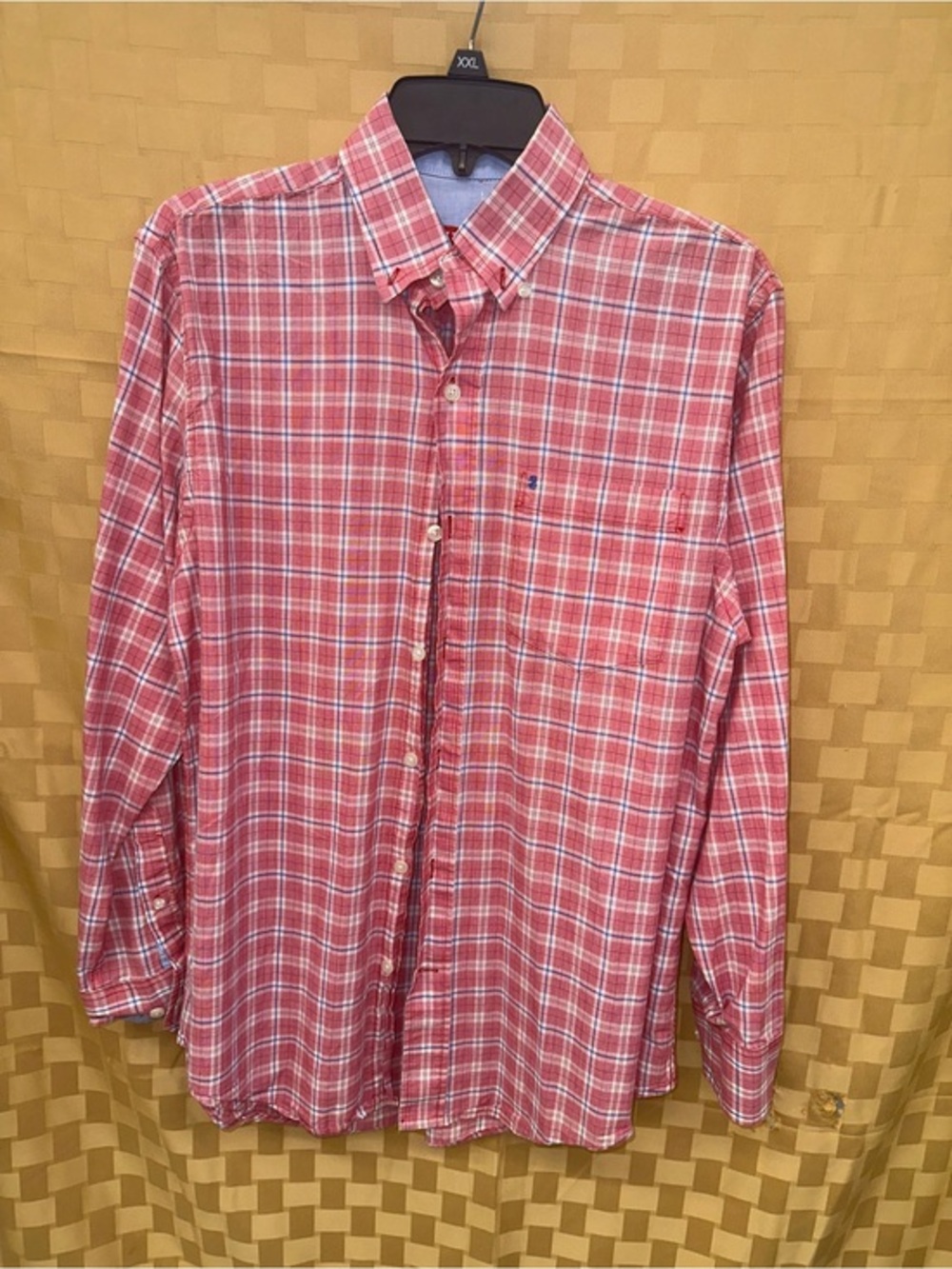 Izod Men's Red Plaid Button-Down Shirt